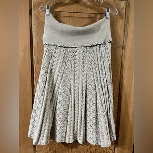 Beige A-Line Knit Skirt from Moth by Anthropologie